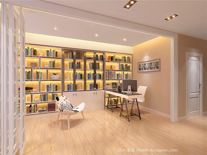 《书房效果图》-设计师:上海泽乐建筑装饰设计工程有限公司.设计师家
